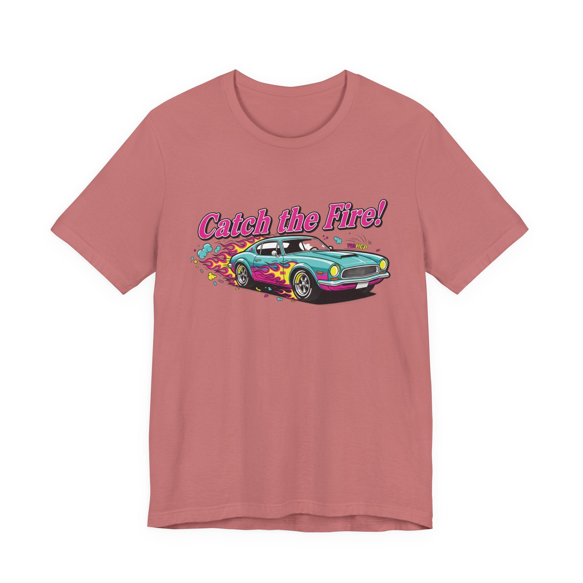 Catch the Fire Vintage Muscle Car Graphic T Shirt