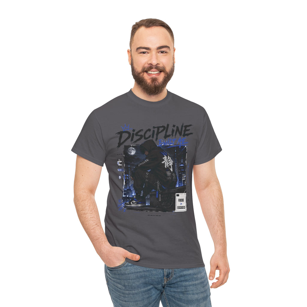 Discipline Anime Graphic Tee — Night Samurai Streetwear