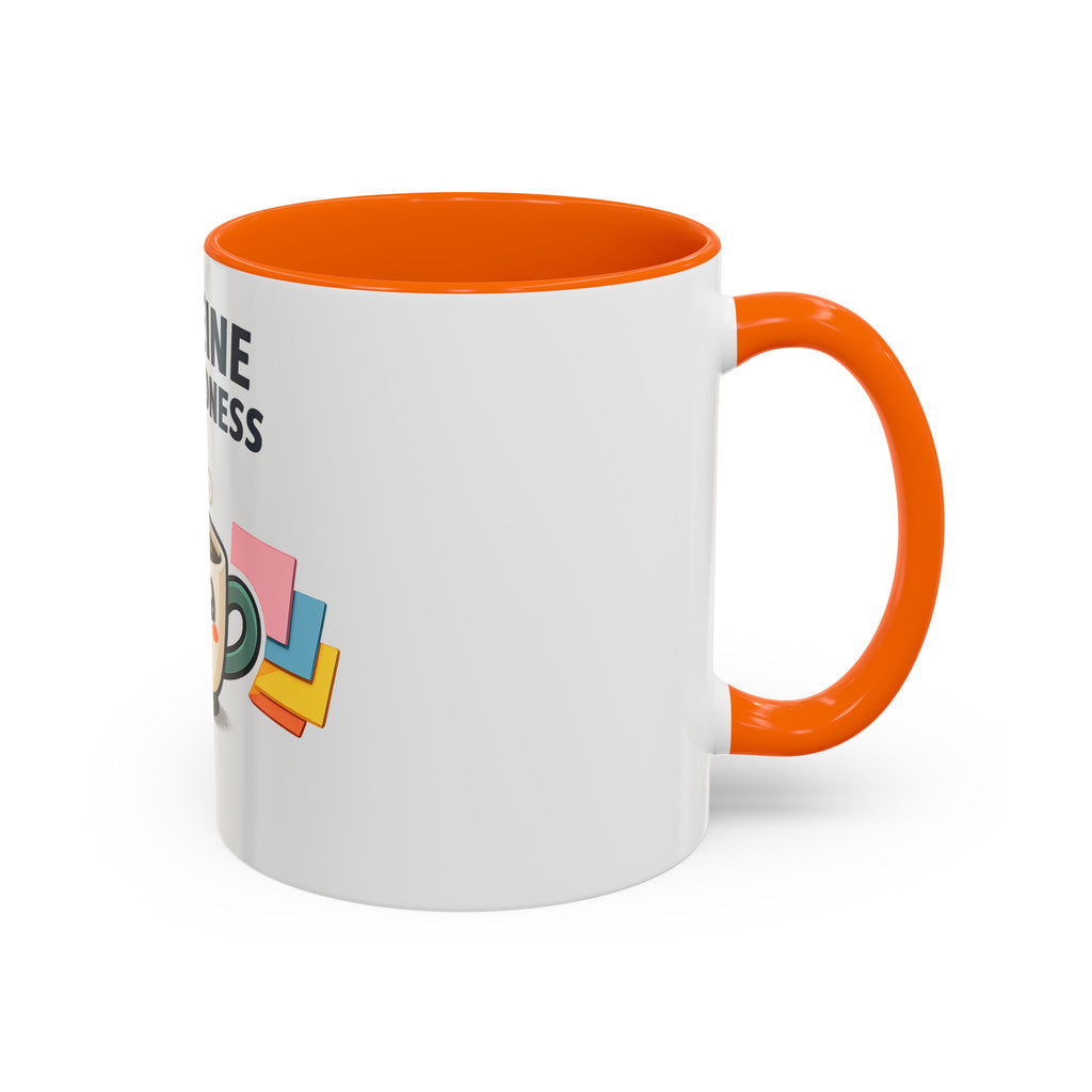 Caffeine and Kindness Coffee Mug — Cute Kawaii Tea Cup Accent Mug (11/15oz)