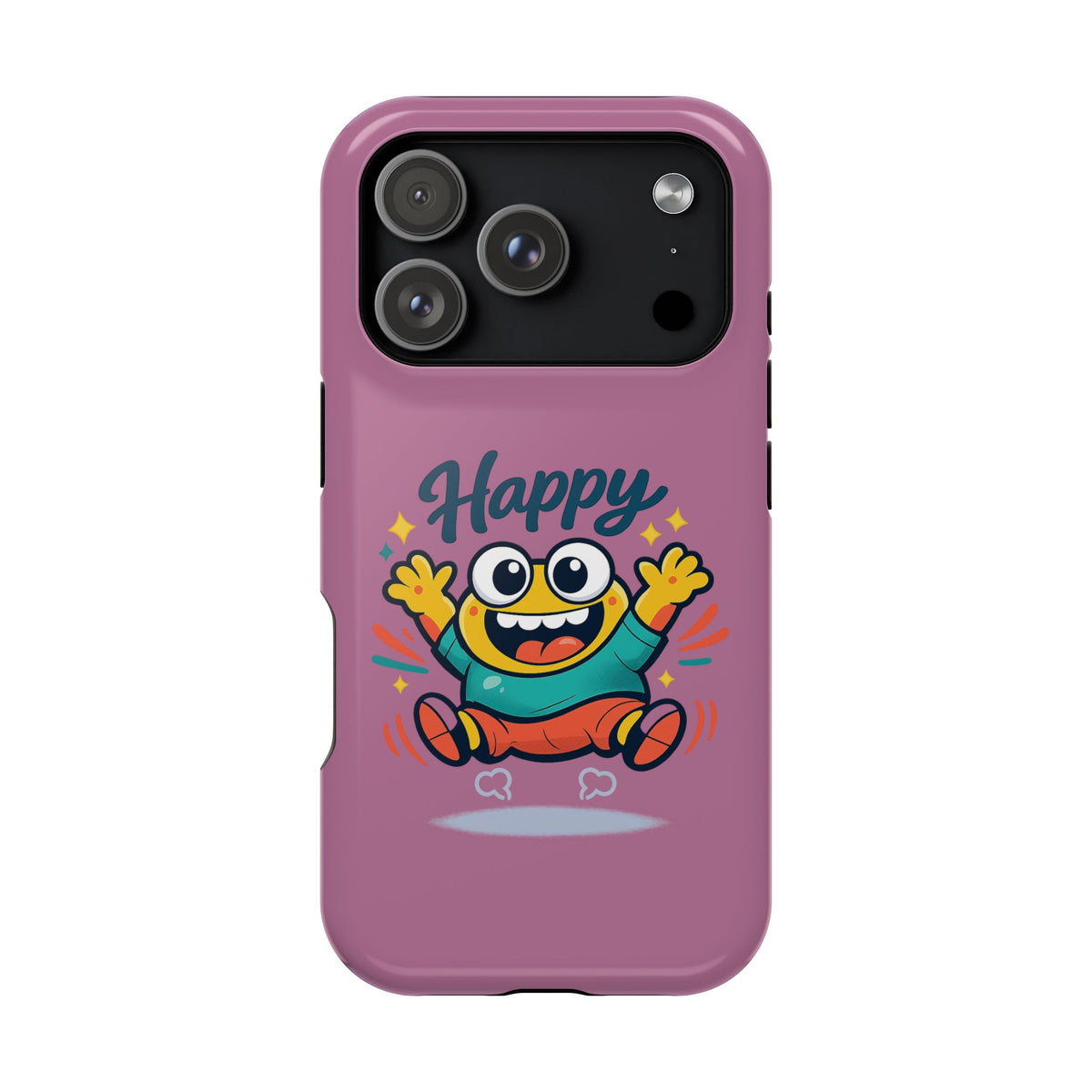 Happy Monster Magnetic Protective Phone Case Pink