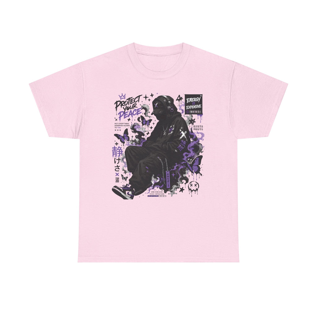 Peacekeeper Anime Graphic Tee — Purple Aesthetic Streetwear