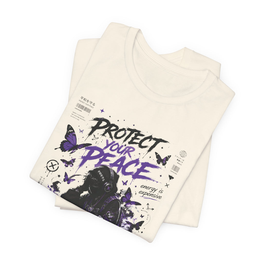 Protect Your Peace T-Shirt — Gothic Butterfly Graphic Tee
