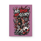 No Risk No Glory Soccer Journal — Personalized Hardcover Player Notebook