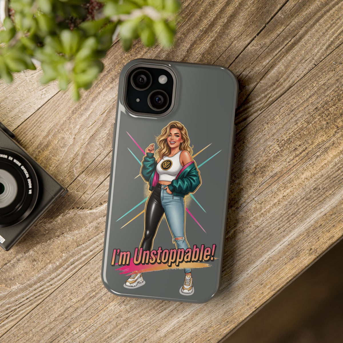 I'm Unstoppable Magnetic Protective Phone Case Gray