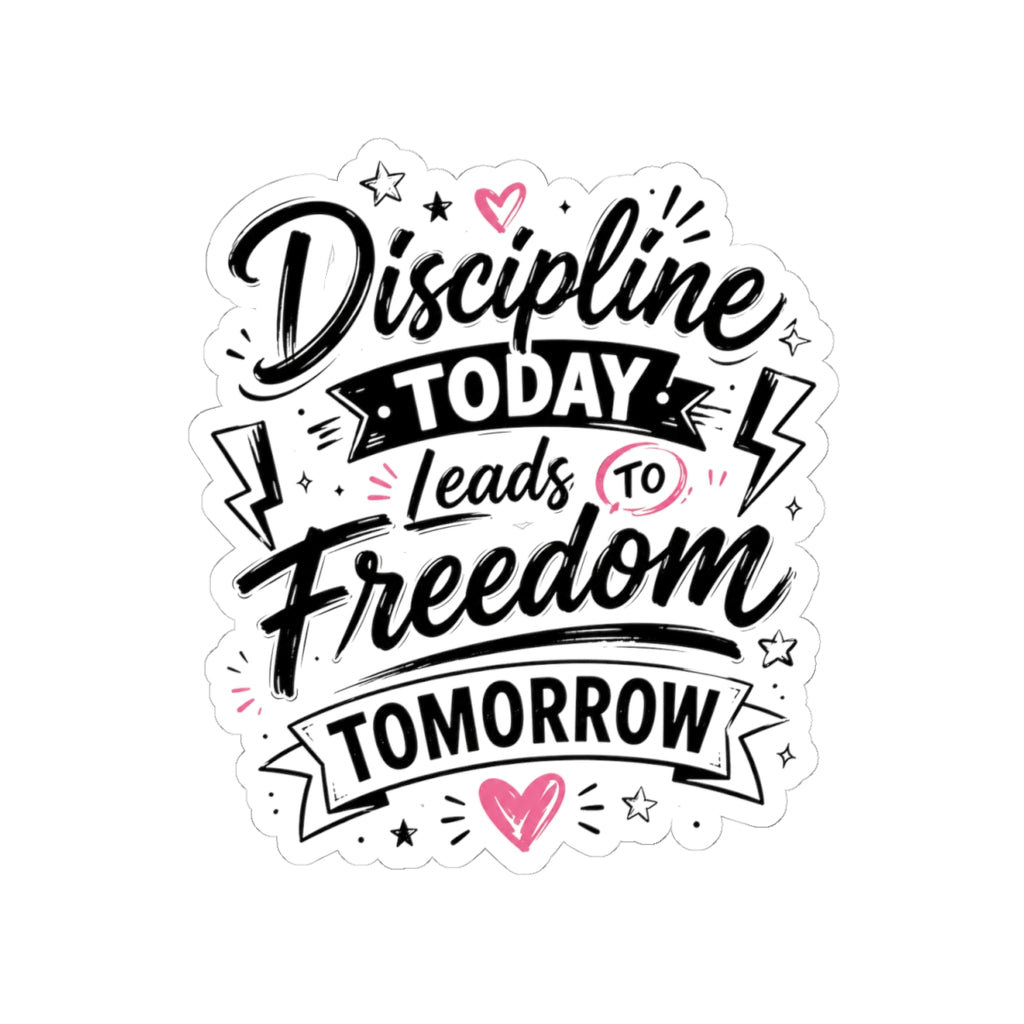 Discipline Today Leads to Freedom Tomorrow Sticker