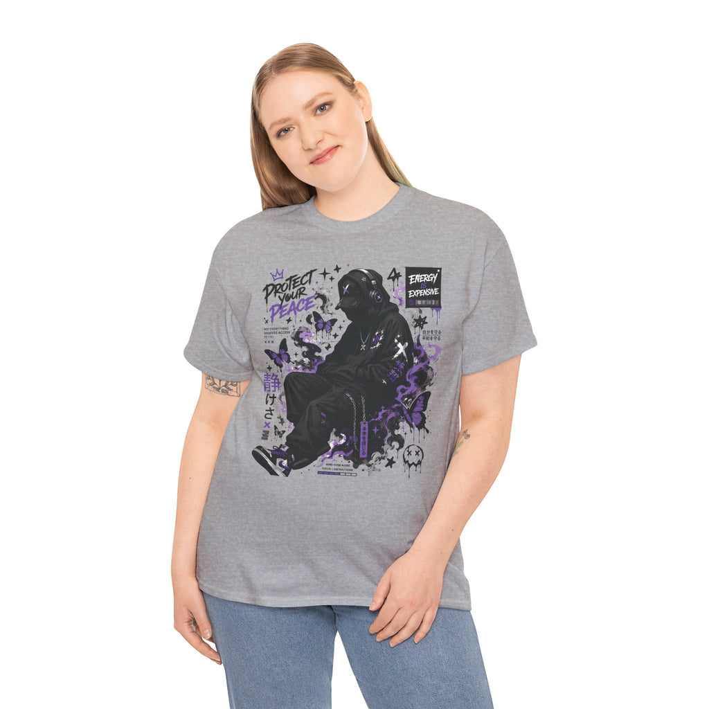 Peacekeeper Anime Graphic Tee — Purple Aesthetic Streetwear