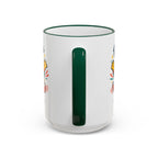 Happy Monster Accent Mug - Cute Cartoon Coffee Cup (11oz/15oz)
