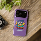 Happy Monster Magnetic Protective Phone Case Purple