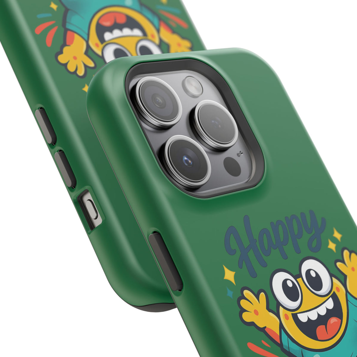 Happy Monster Magnetic Protective Phone Case Green