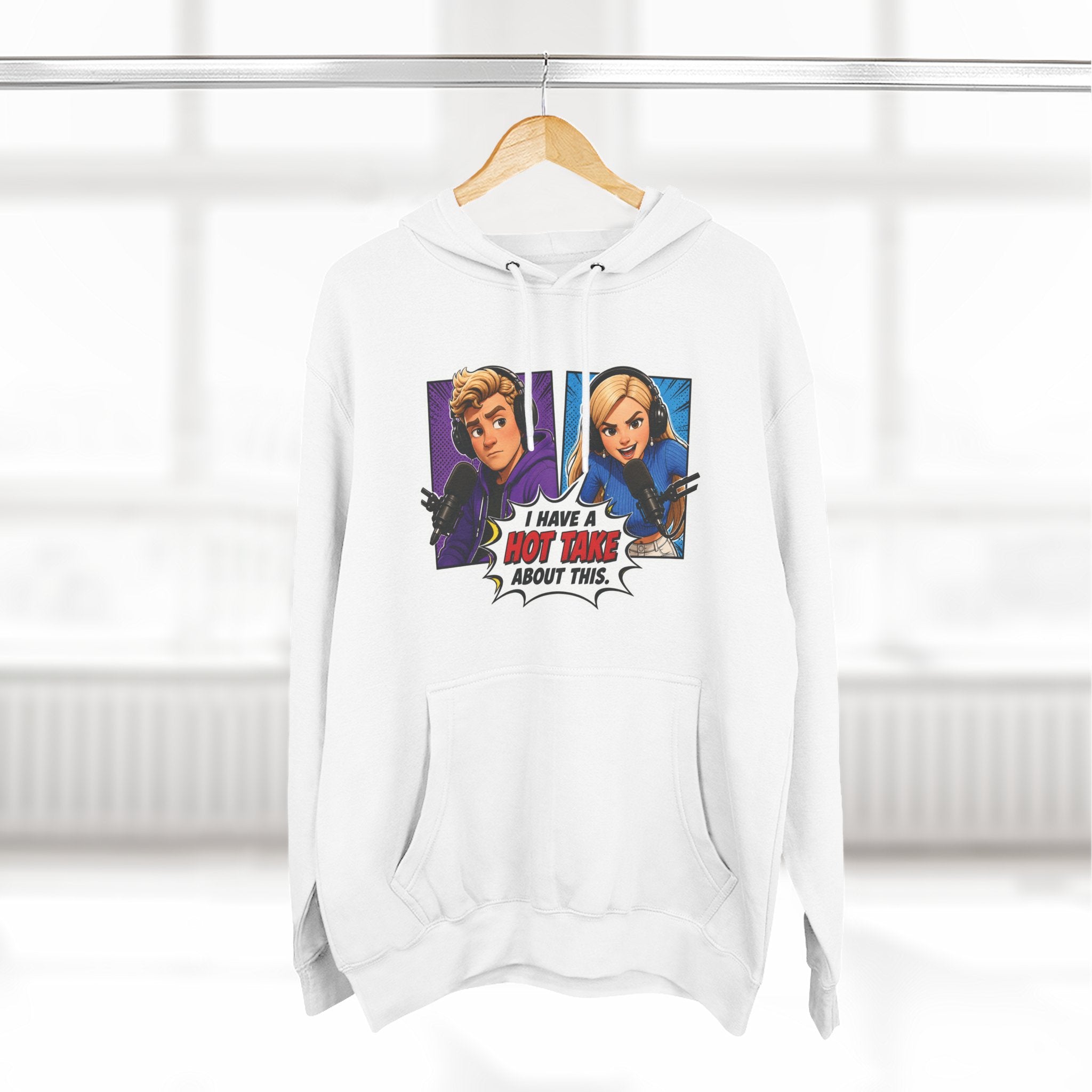 Comic Pop Art Hoodie — “I Have a Hot Take About This” Graphic Pullover