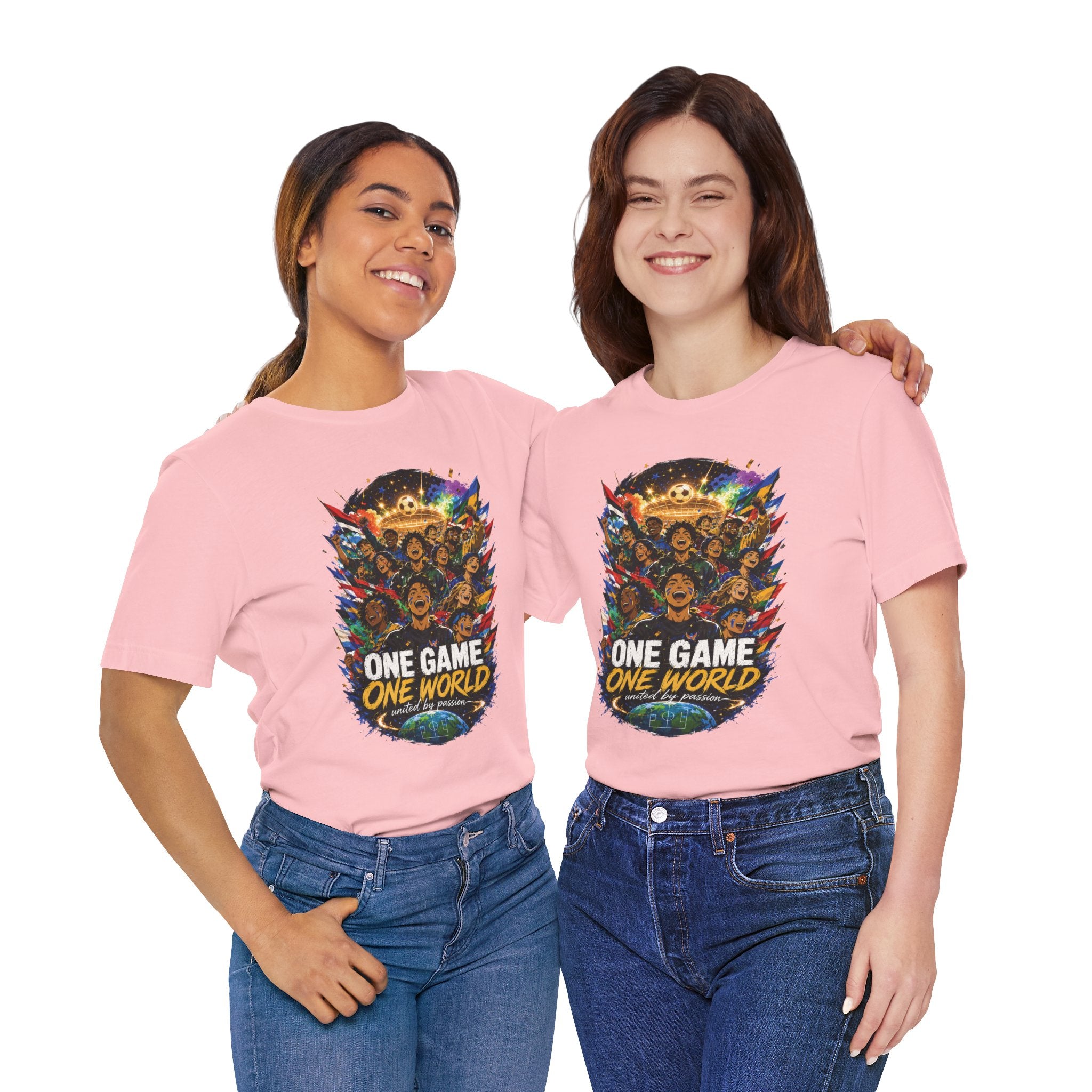 Soccer Graphic Tee - "One Game One World" Graphic T-Shirt