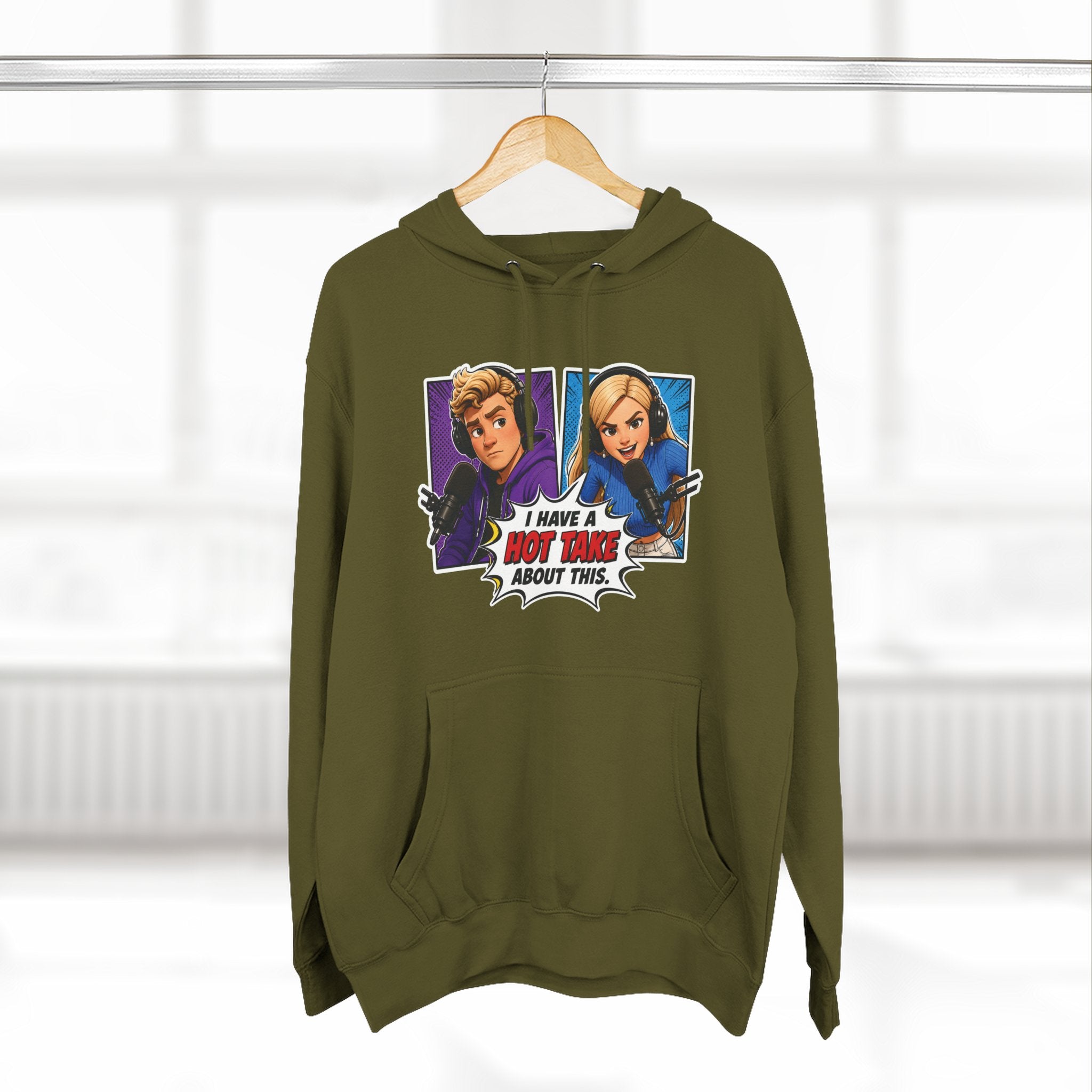 Comic Pop Art Hoodie — “I Have a Hot Take About This” Graphic Pullover
