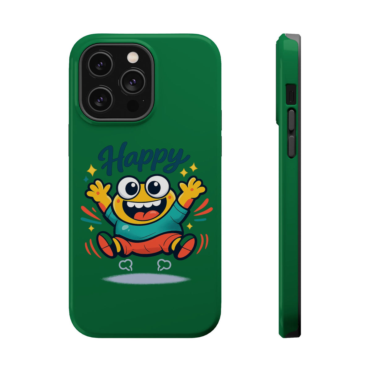 Happy Monster Magnetic Protective Phone Case Green