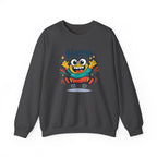 Happy Blob Cartoon Crewneck Sweatshirt | kawaii minimal, thick outline