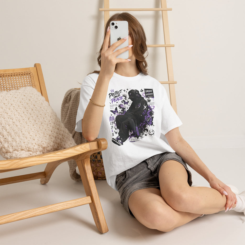 Peacekeeper Anime Graphic Tee — Purple Aesthetic Streetwear