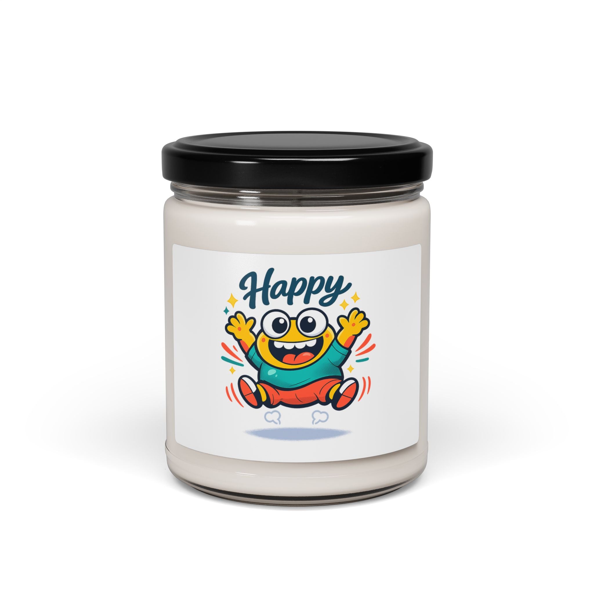 Happy blob face Candle | kawaii minimal, thick outline