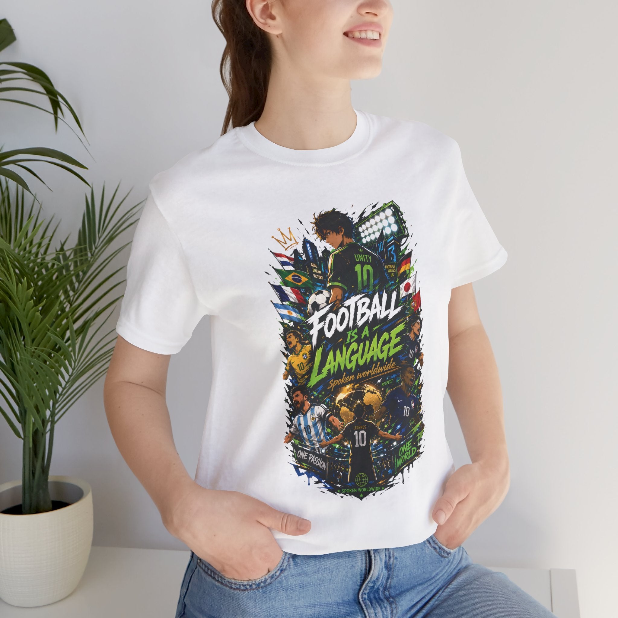 Football Language Graphic Tee — Soccer Fan Jersey Shirt
