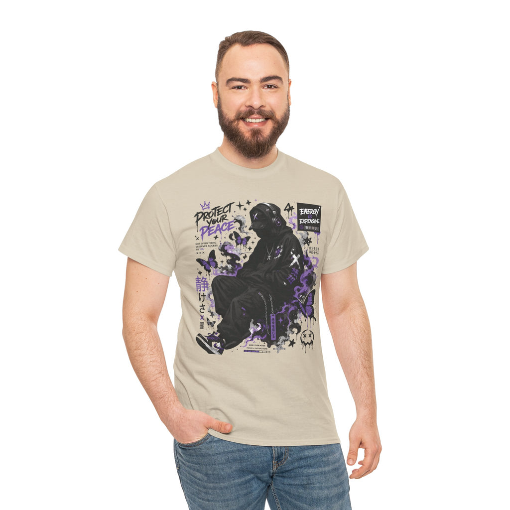 Peacekeeper Anime Graphic Tee — Purple Aesthetic Streetwear