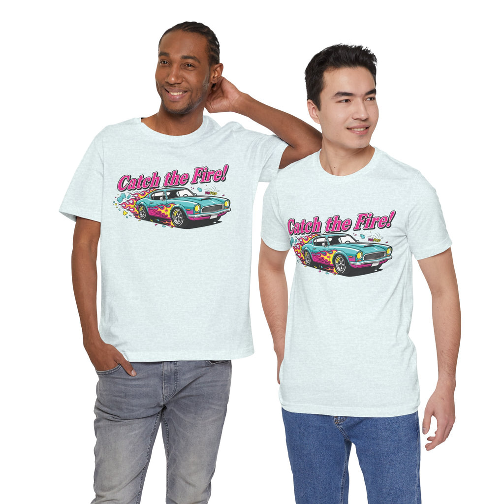 Catch the Fire Vintage Muscle Car Graphic T Shirt