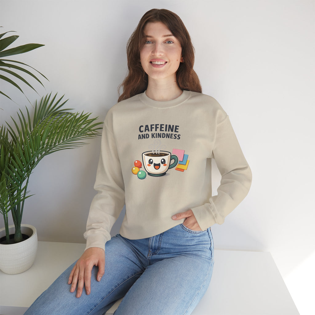 Caffeine and Kindness Sweatshirt | office humor, coffee fuel