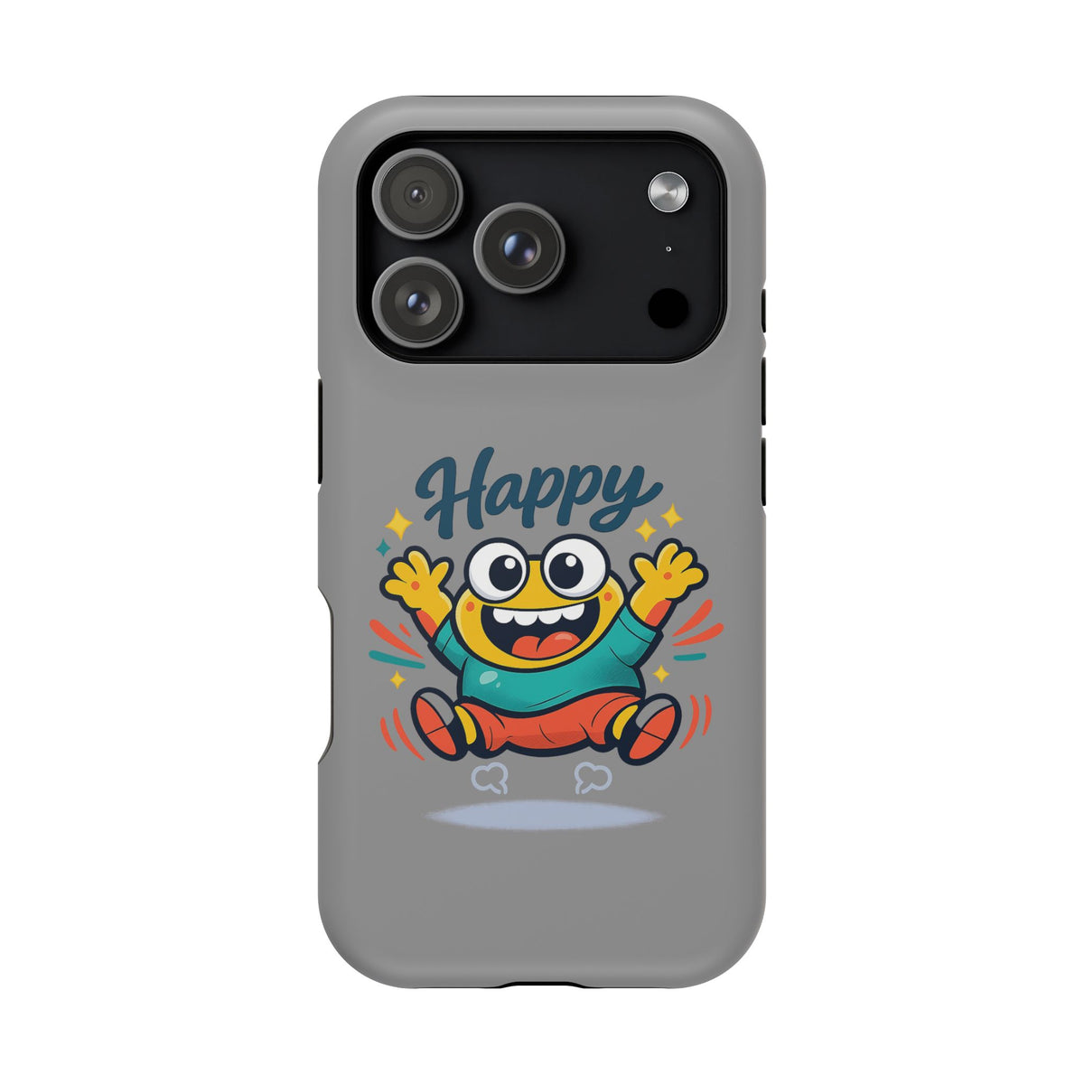 Happy Monster Magnetic Protective Phone Case Gray