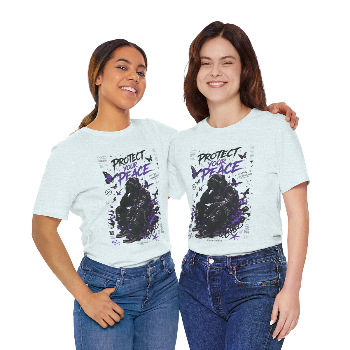 Protect Your Peace Gothic Butterfly Graphic T Shirt