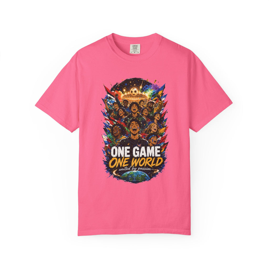 One Game One World Soccer T Shirt International Football Graphic Tee