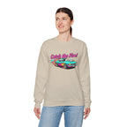 Cartoon Dragster Flames Sweatshirt - Vintage Racing Graphic Crewneck