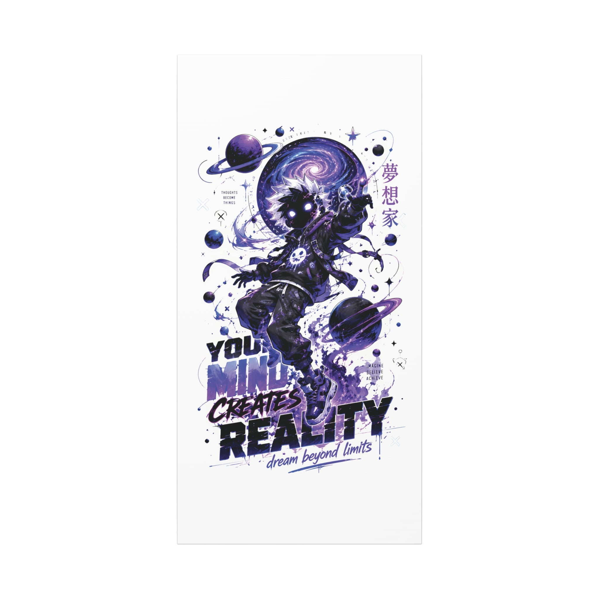 Space Astronaut Canvas Print — “You Mind Creates Reality” Inspirational Wall Art
