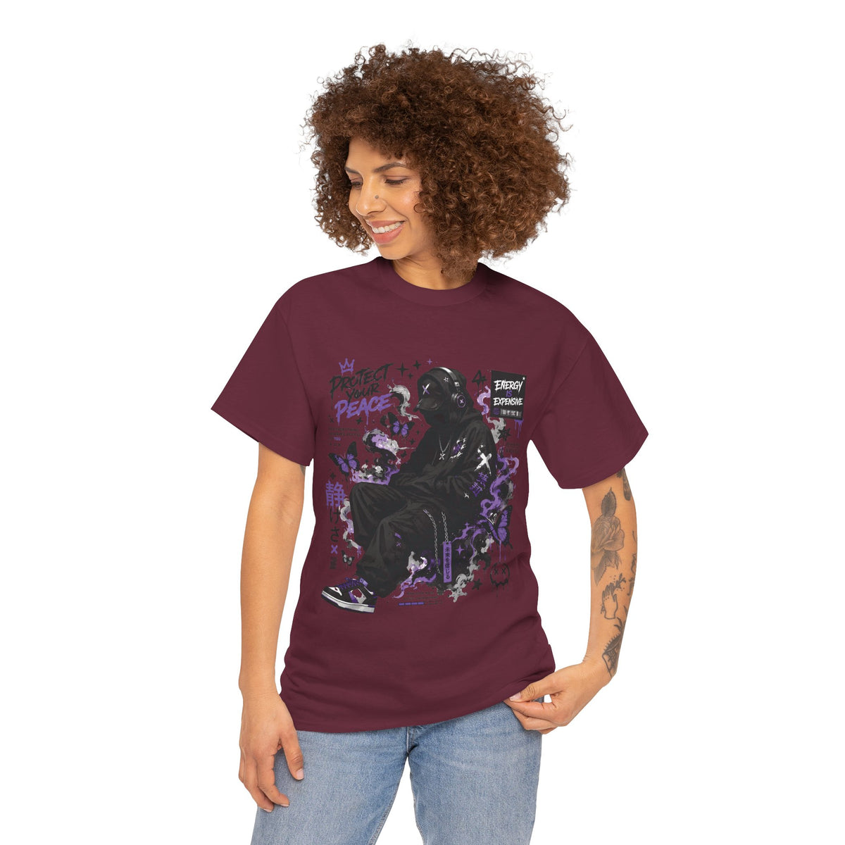 Peacekeeper Anime Graphic T Shirt Purple Streetwear Design