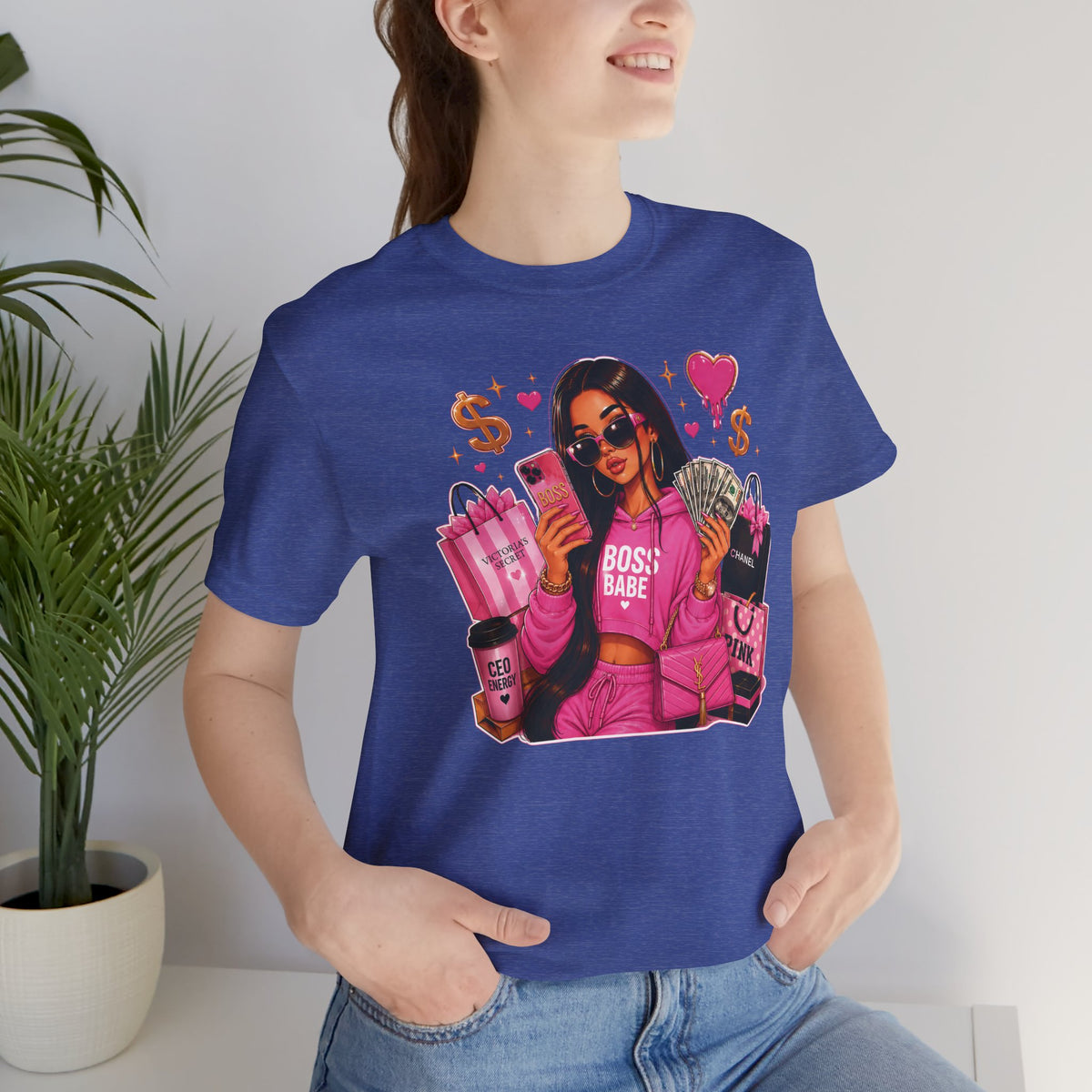 Boss Babe Pink Fashion T Shirt Glam Shopping Graphic Tee