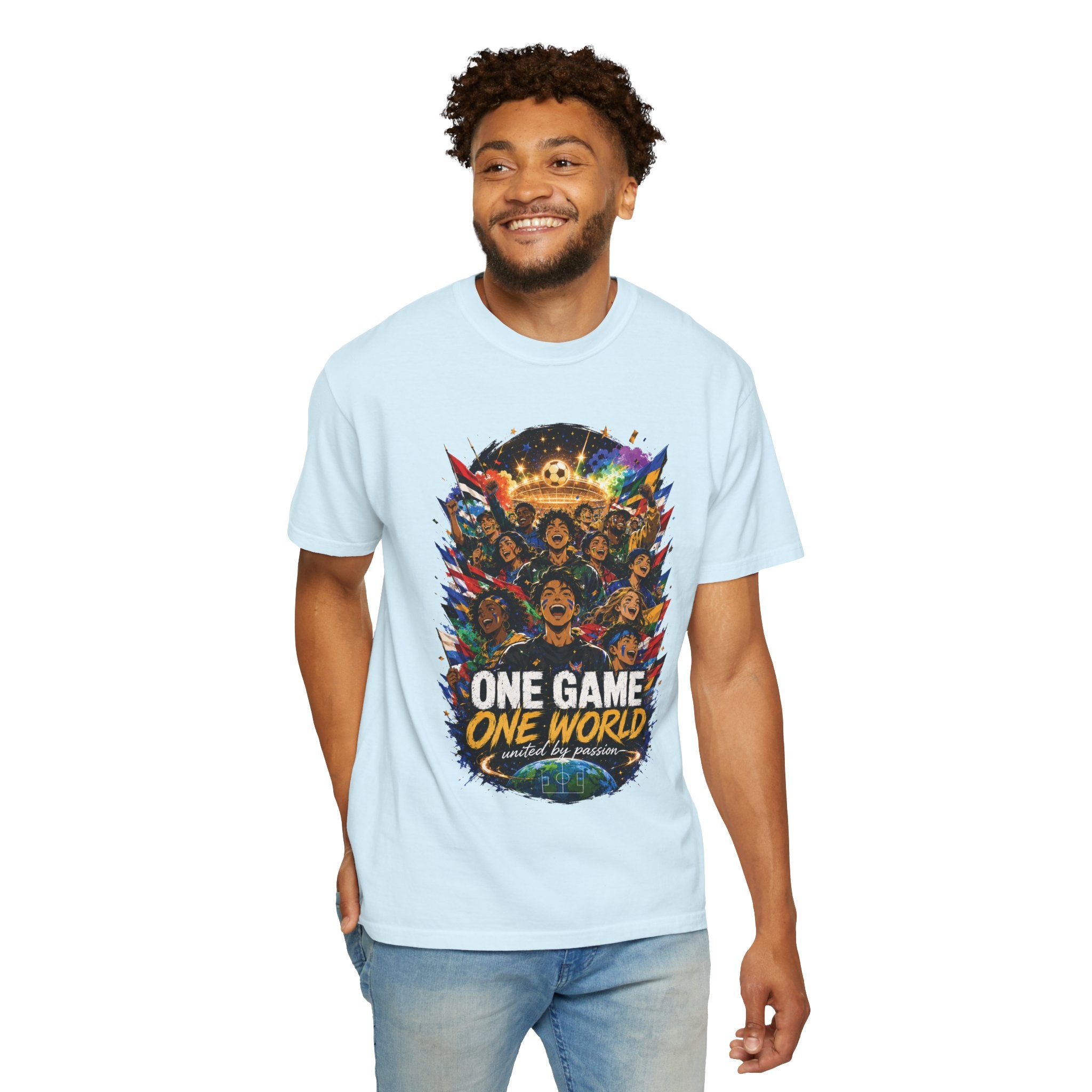 One Game One World Soccer T-Shirt — International Football Fans Graphic Tee