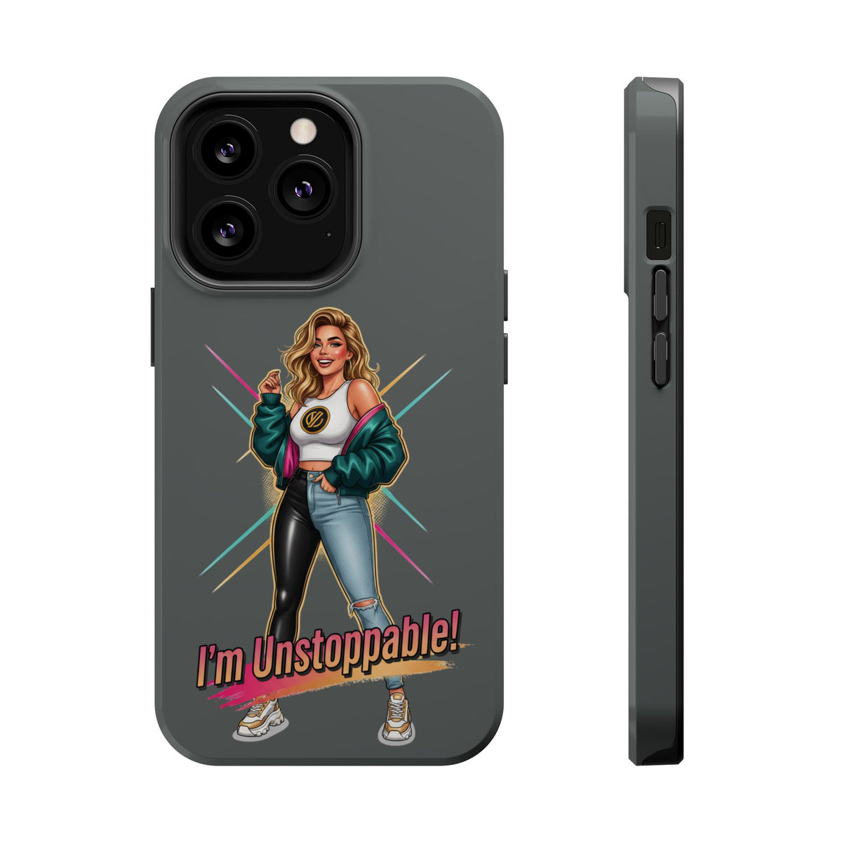 I'm Unstoppable Magnetic Protective Phone Case Gray