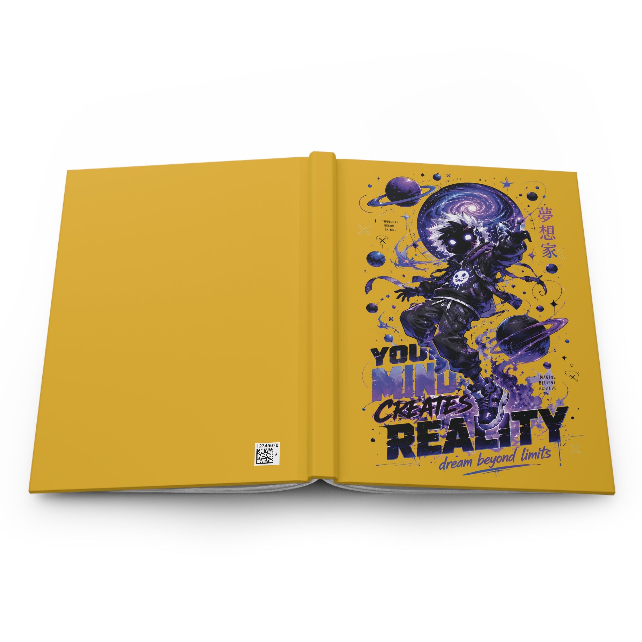 Hardcover Journal — "Your Mind Creates Reality" Cosmic Astronaut Notebook (Dream Beyond Limits)