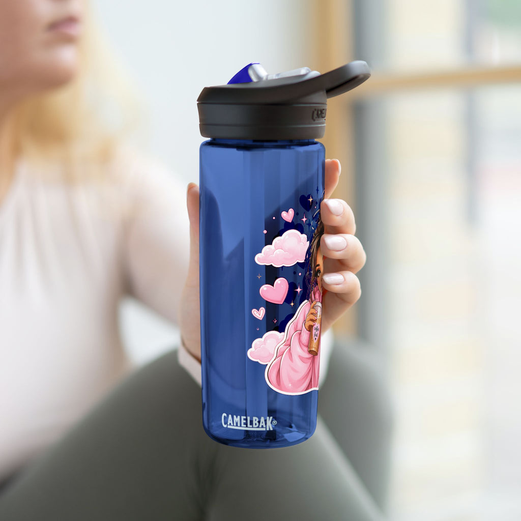 Cute Girl Sipping Boba Water Bottle — CamelBak Eddy 20/25oz