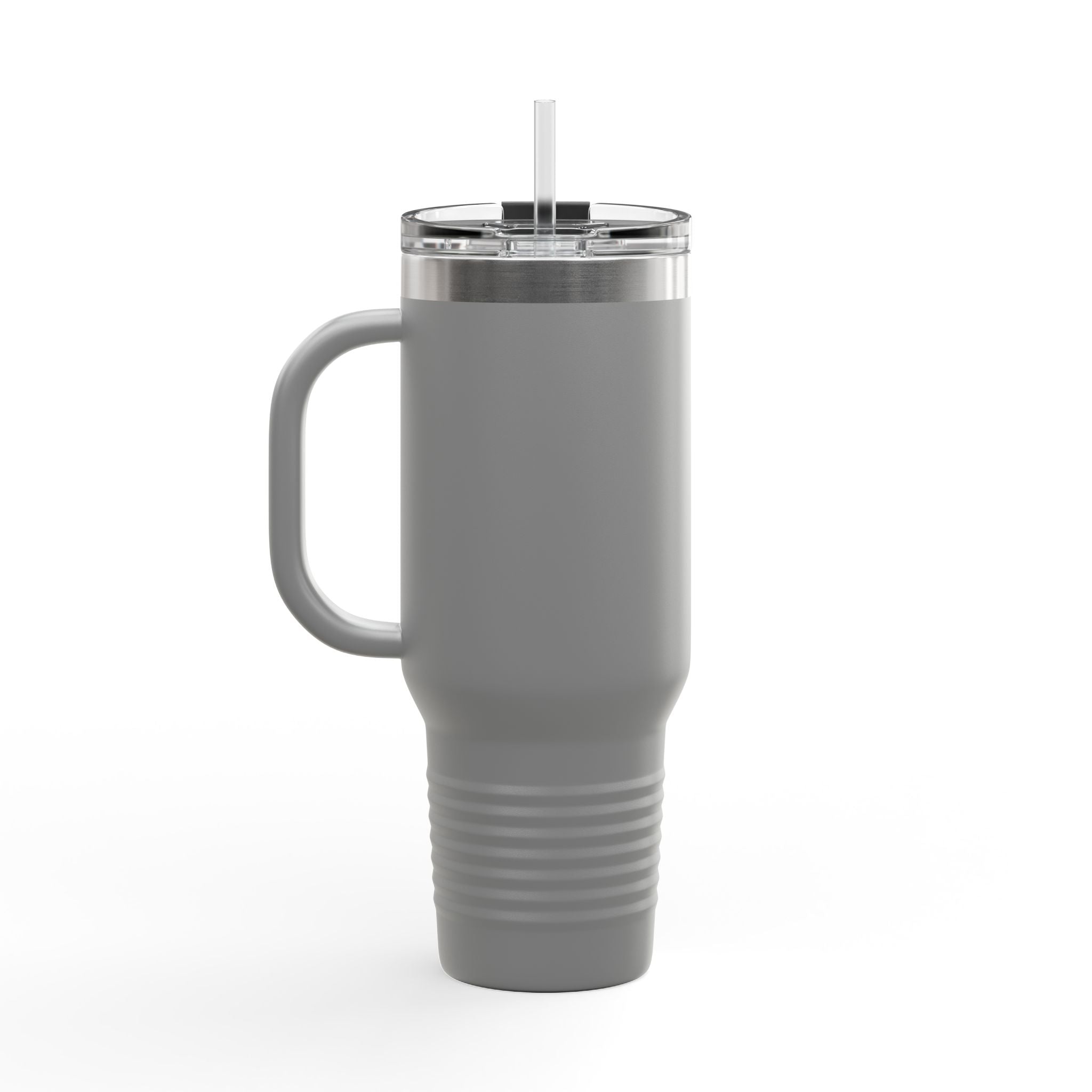 40oz Insulated Travel Mug — Cozy Girl Pink Hoodie Design
