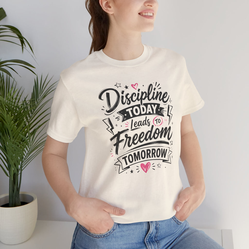 Discipline Today Leads to Freedom Tomorrow Tee — Motivational Fitness T-Shirt