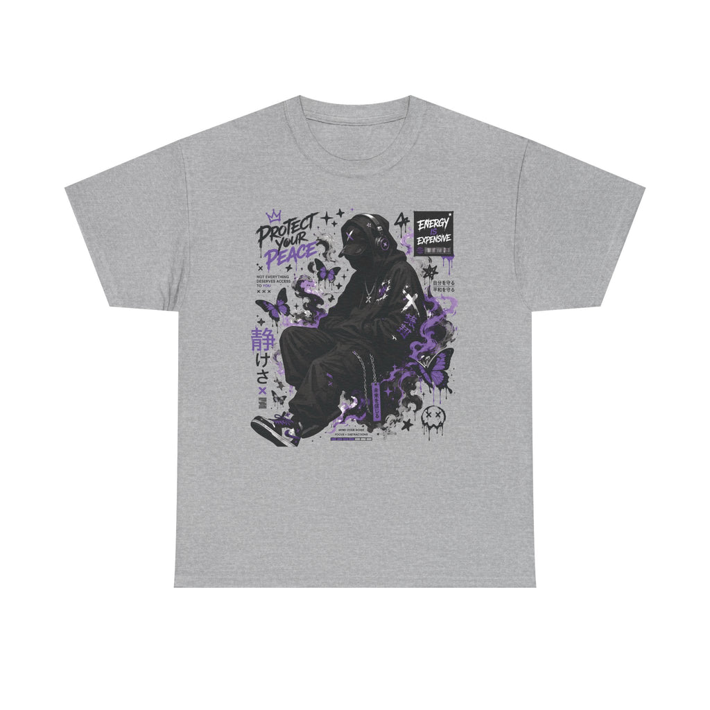 Peacekeeper Anime Graphic Tee — Purple Aesthetic Streetwear