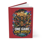 Hardcover Journal — "One Game One World" Soccer Keepsake (Custom Name & Number)