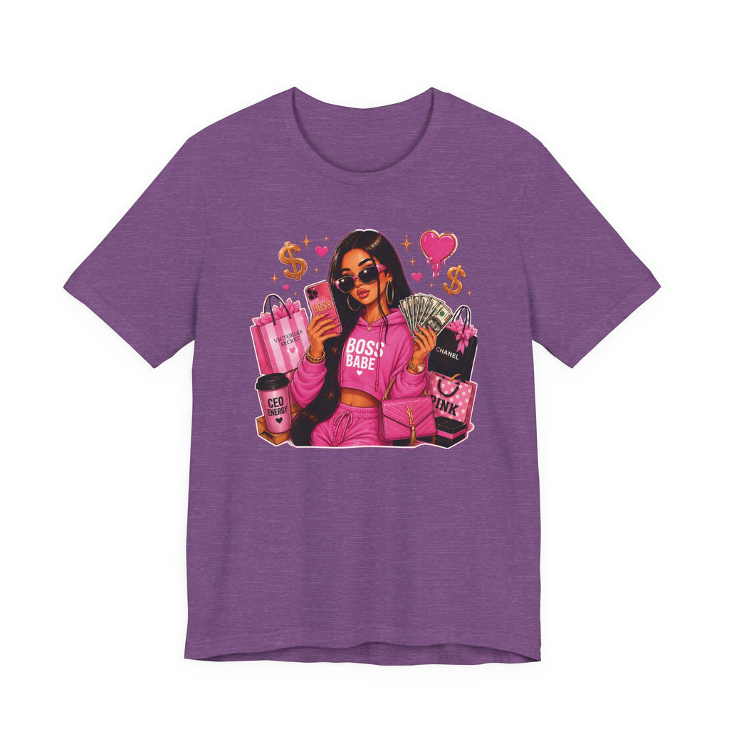 Boss Babe Pink Fashion T Shirt Glam Shopping Graphic Tee