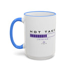 Hot Take Loading Mug — Funny Progress Bar Accent Rim & Handle Tea Coffee Cup