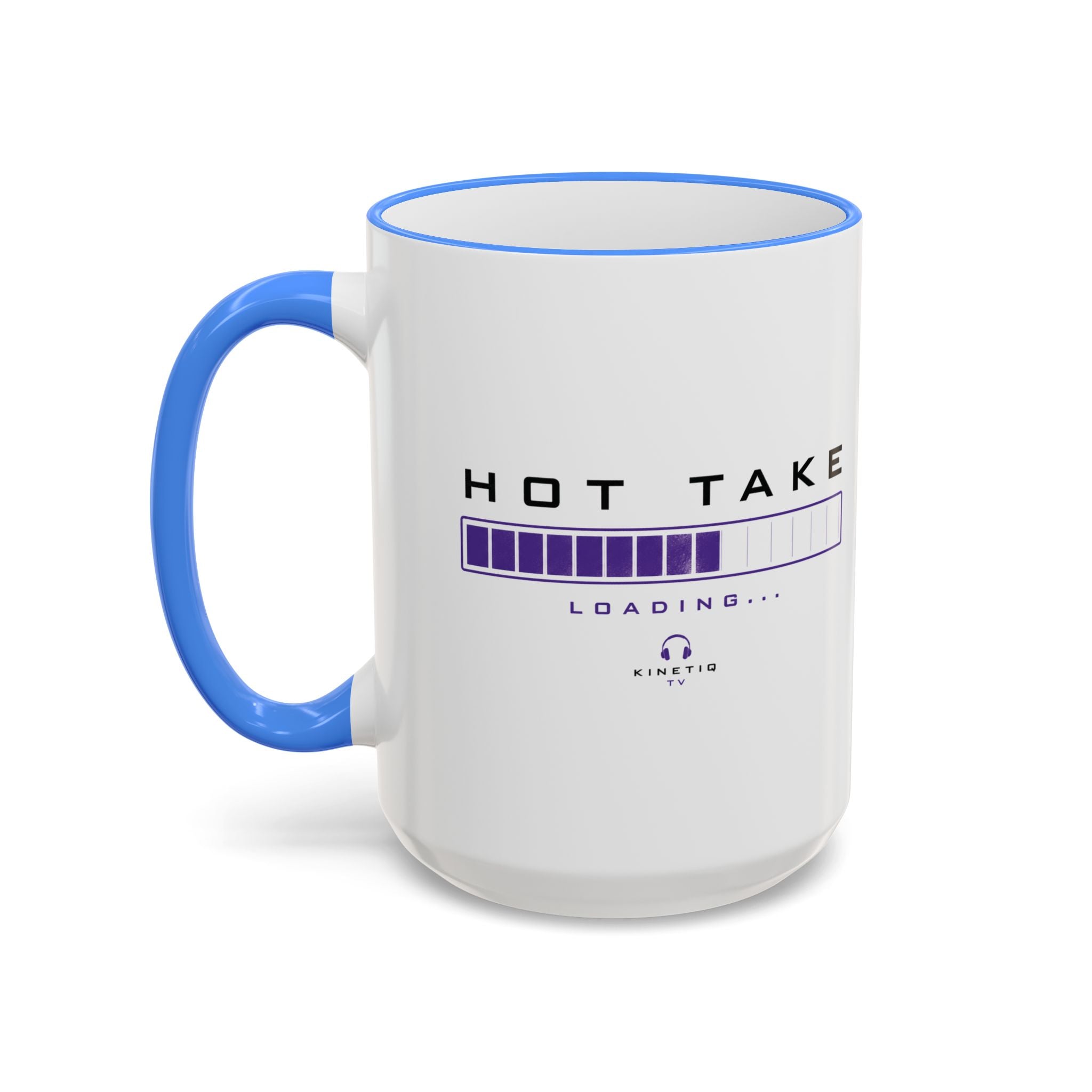 Hot Take Loading Mug — Funny Progress Bar Accent Rim & Handle Tea Coffee Cup