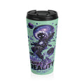 Cosmic Dreamer Travel Mug — 'Your Dream Creates Reality' Stainless Steel Tumbler (Seafoam)