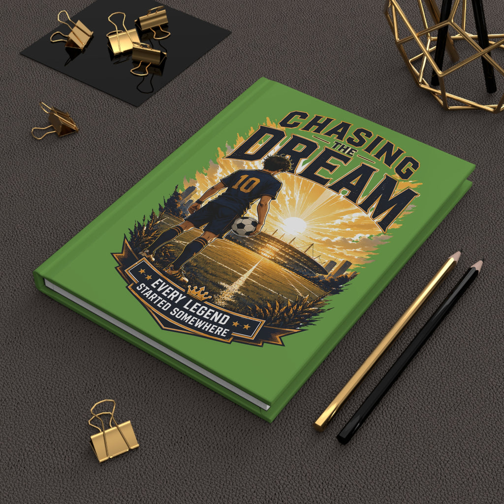Soccer Journal — "Chasing the Dream: Every Legend Started Somewhere" Hardcover (Personalizable)