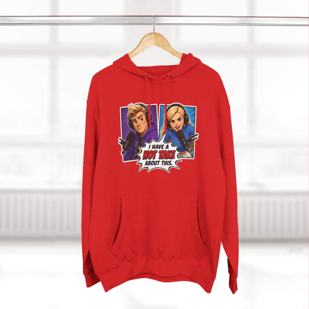 Comic Pop Art Hoodie — “I Have a Hot Take About This” Graphic Pullover