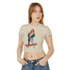 I'm Unstoppable! Women's Baby Tee - Empowering Retro Graphic Crop Top