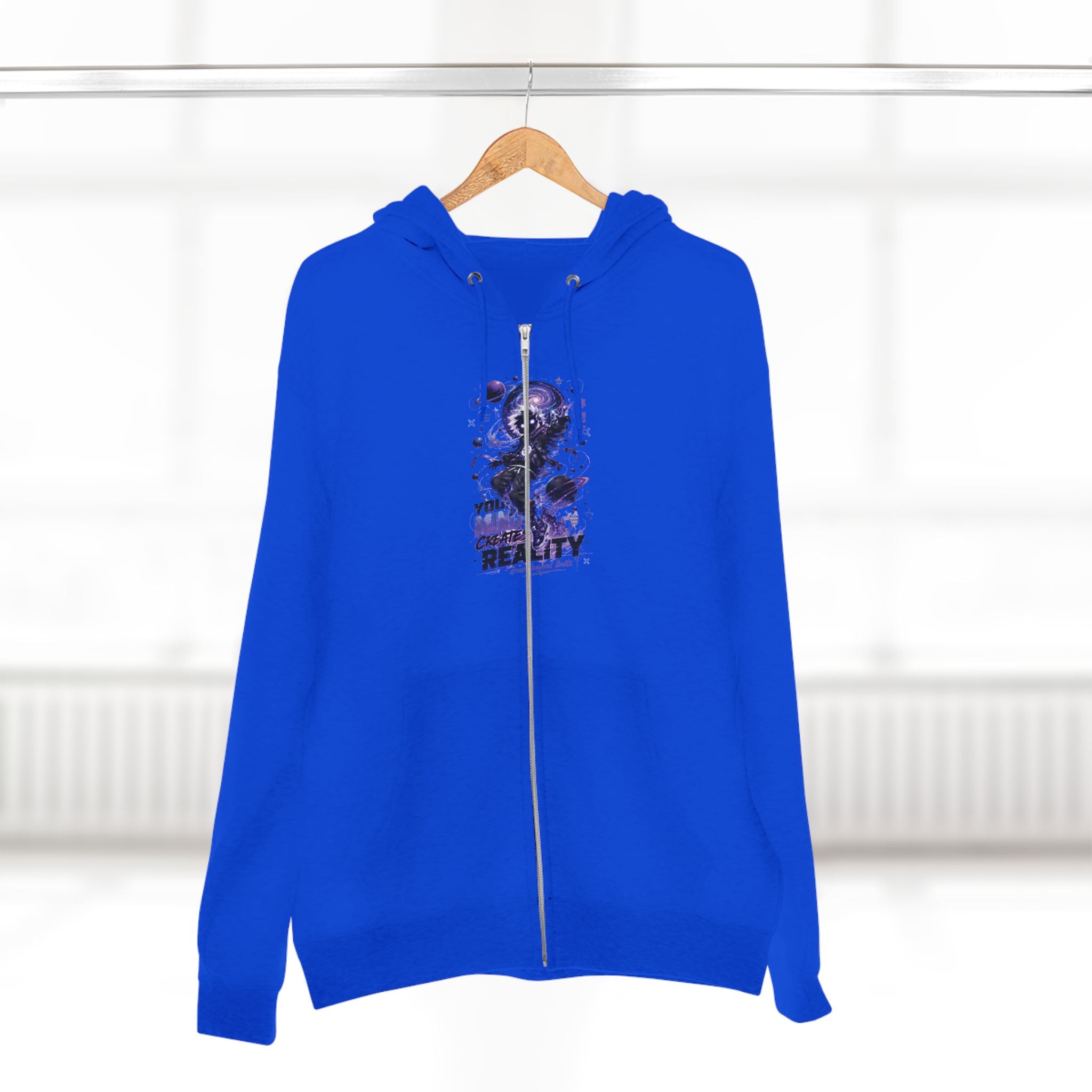 Dream Beyond Limits Zip Hoodie — Gothic Purple Graphic Zip-Up