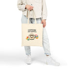 Caffeine and Kindness Tote | office humor, coffee fuel cotton canvas