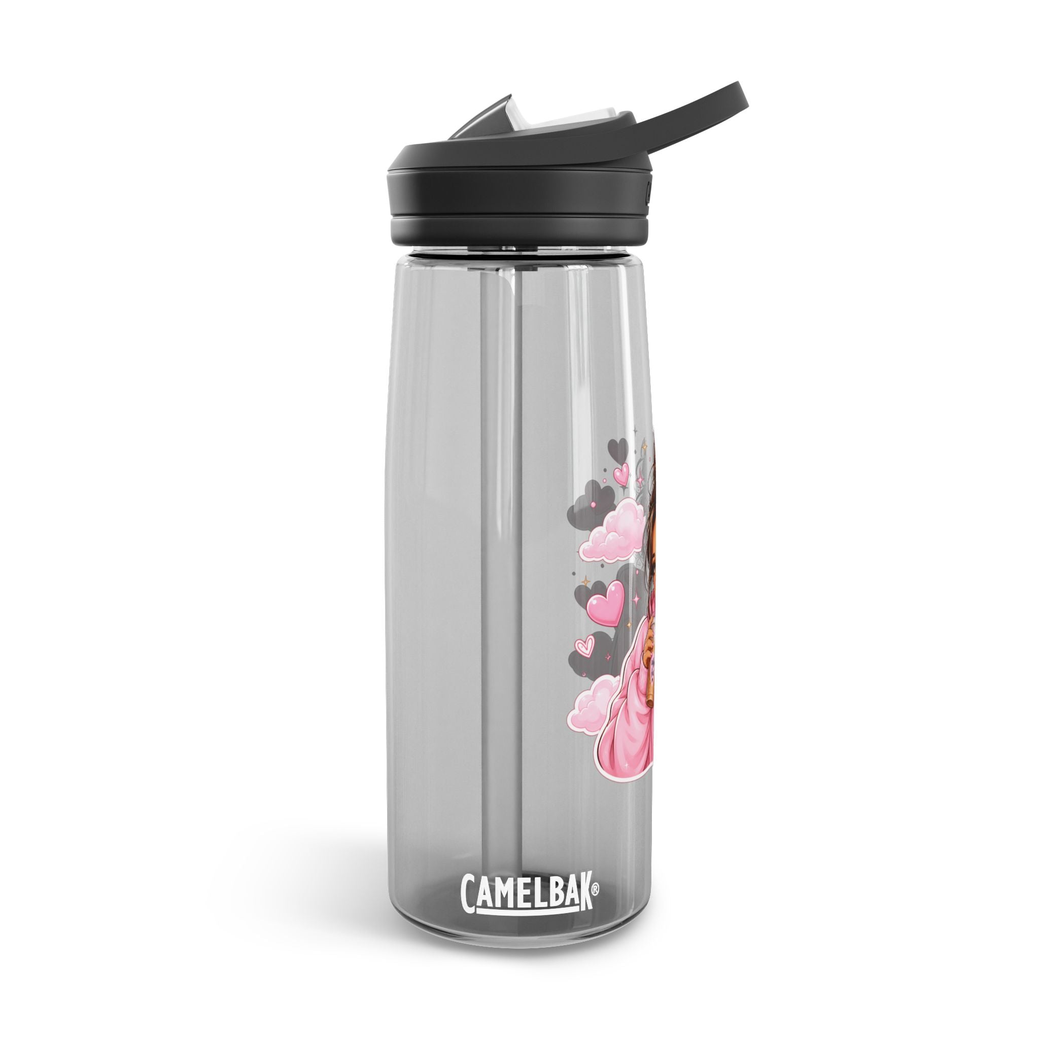 Cute Girl Sipping Boba Water Bottle — CamelBak Eddy 20/25oz