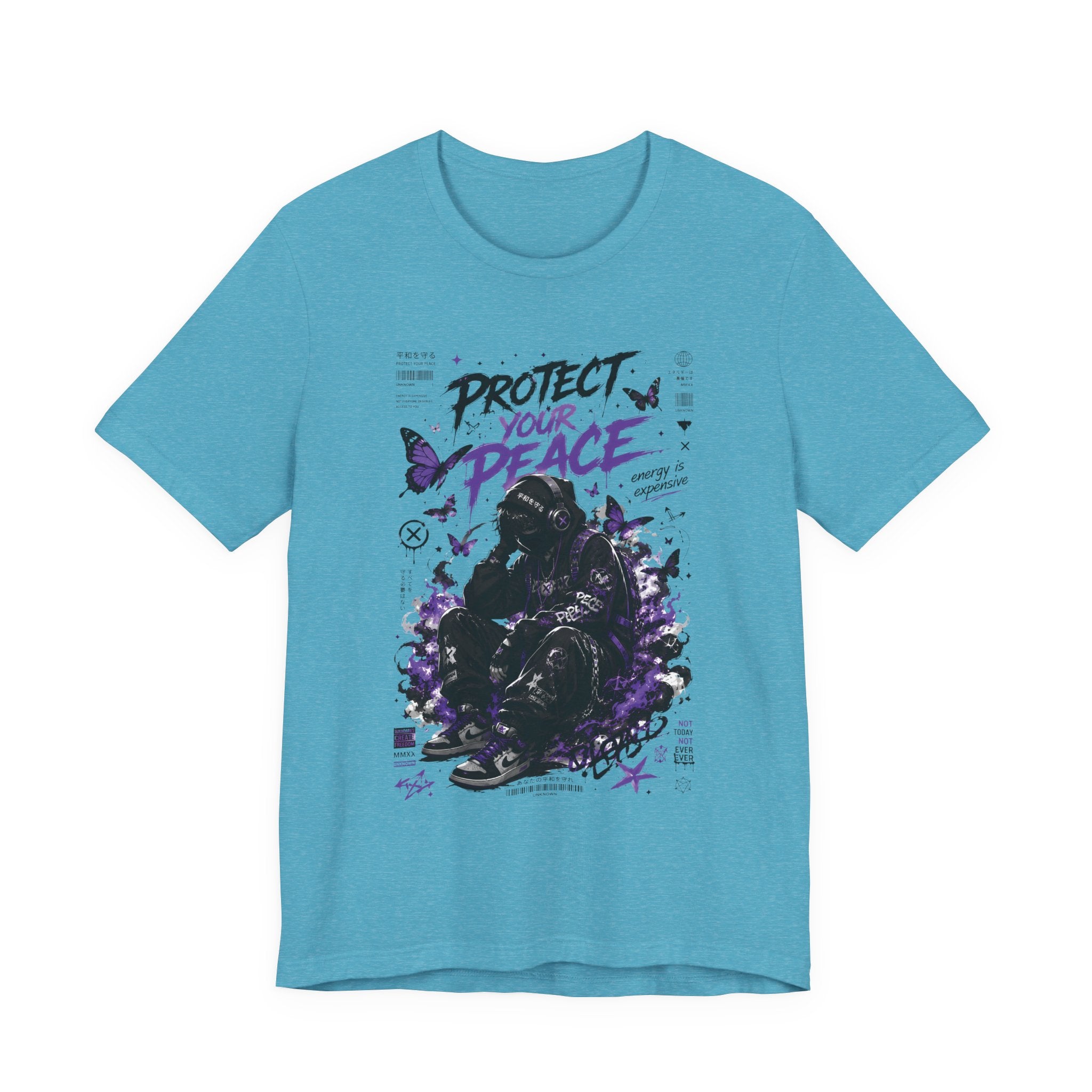 Protect Your Peace T-Shirt — Gothic Butterfly Graphic Tee